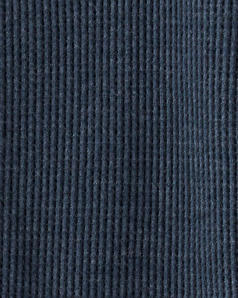 Baby Boy Solid Cotton Long-Sleeve 2-Way Zip Sleep & Play Pajamas - Navy