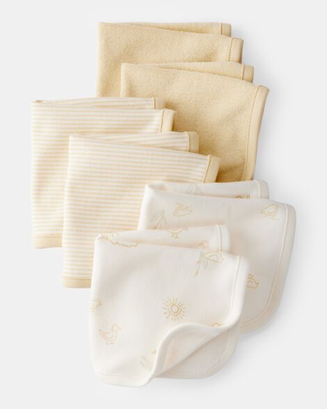 baby 6-pack washcloths - yellow