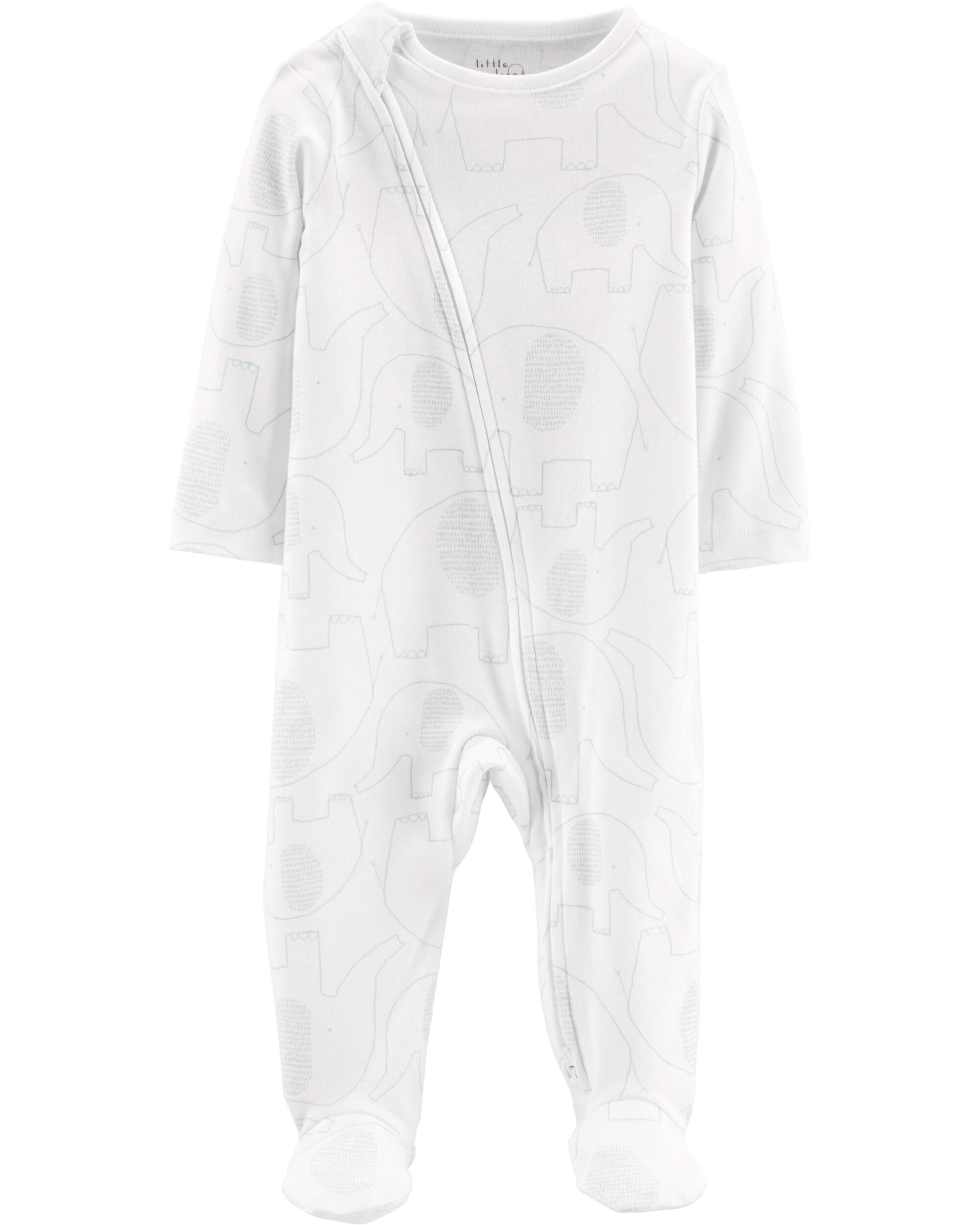 organic zipper onesie