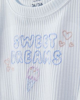 Product image 2 of Toddler Girl Ice Cream Print Loose Fit 2-Piece Pajamas - Blue