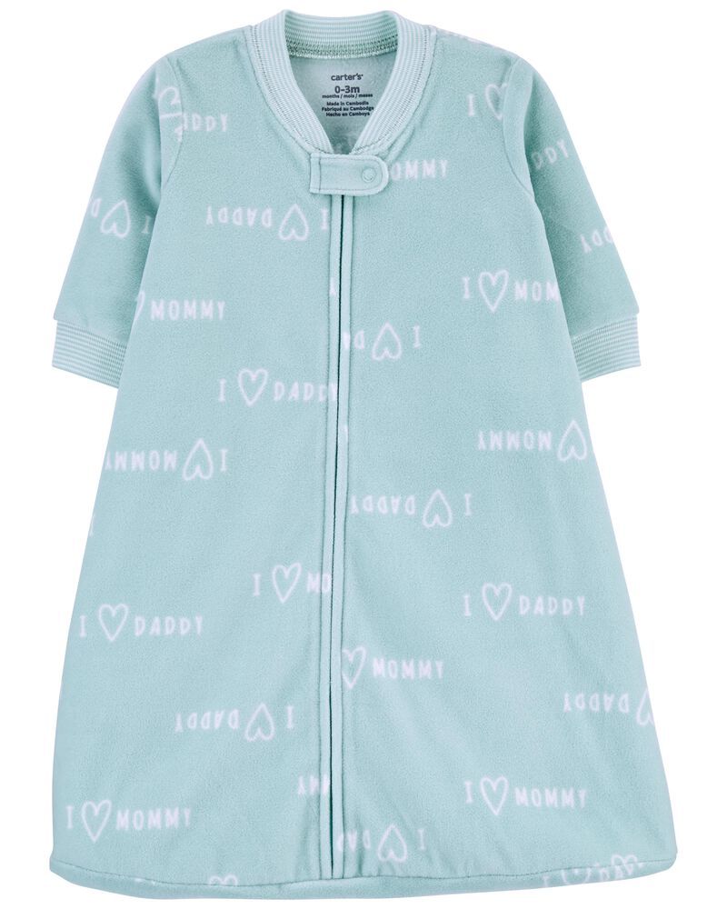 Baby Blue Slogans Fleece Sleep Bag Carters Com