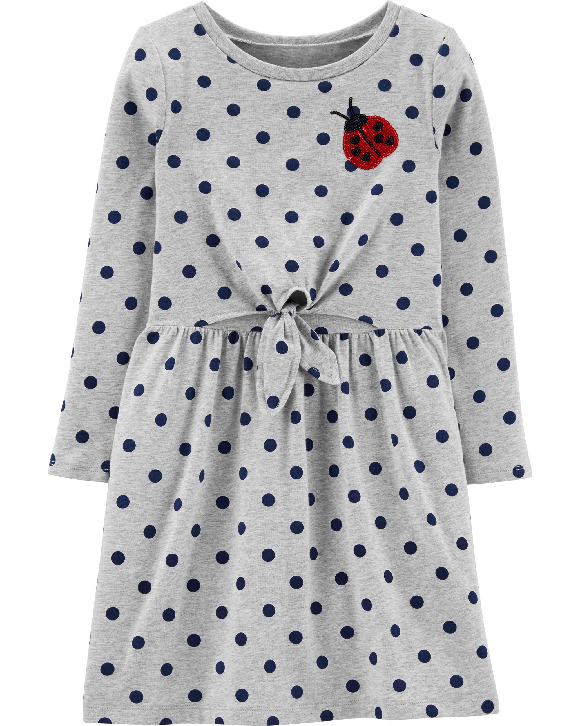 polka dot jersey dress