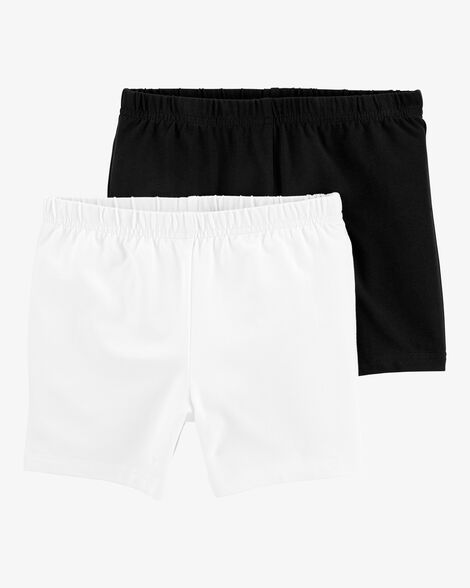  Product image 1 of Kid 2-Pack White/Black Bike Shorts