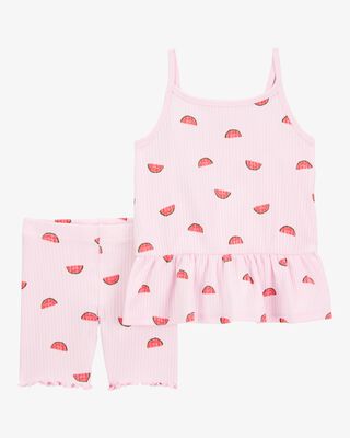 Product image 1 of Toddler 2-Piece Watermelon Tank & Short Set - Pink