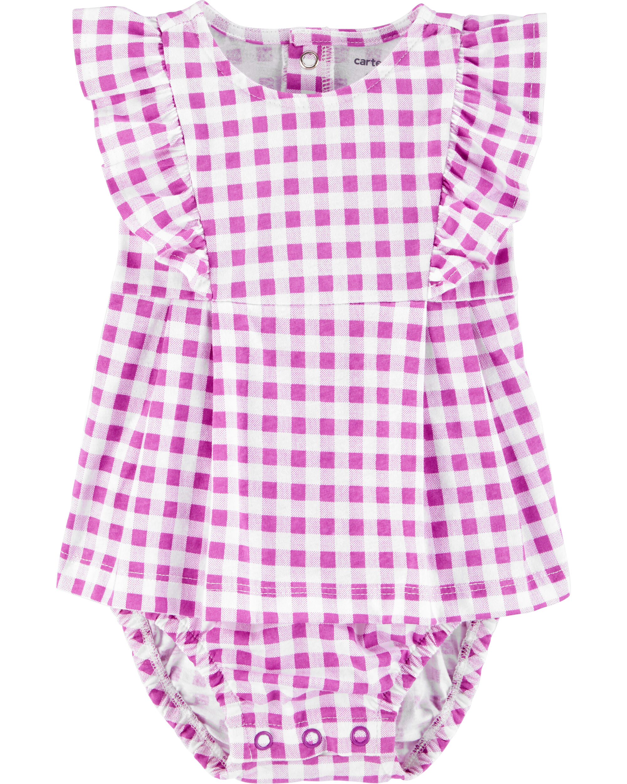 purple gingham school dress