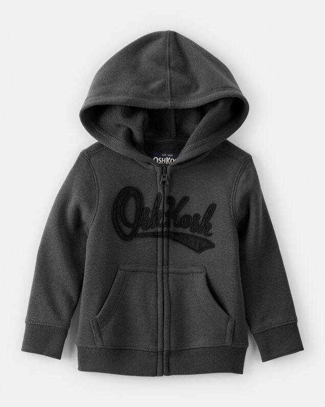 Product image 1 of Toddler Boy OshKosh Fleece Logo Zip Jacket - Black