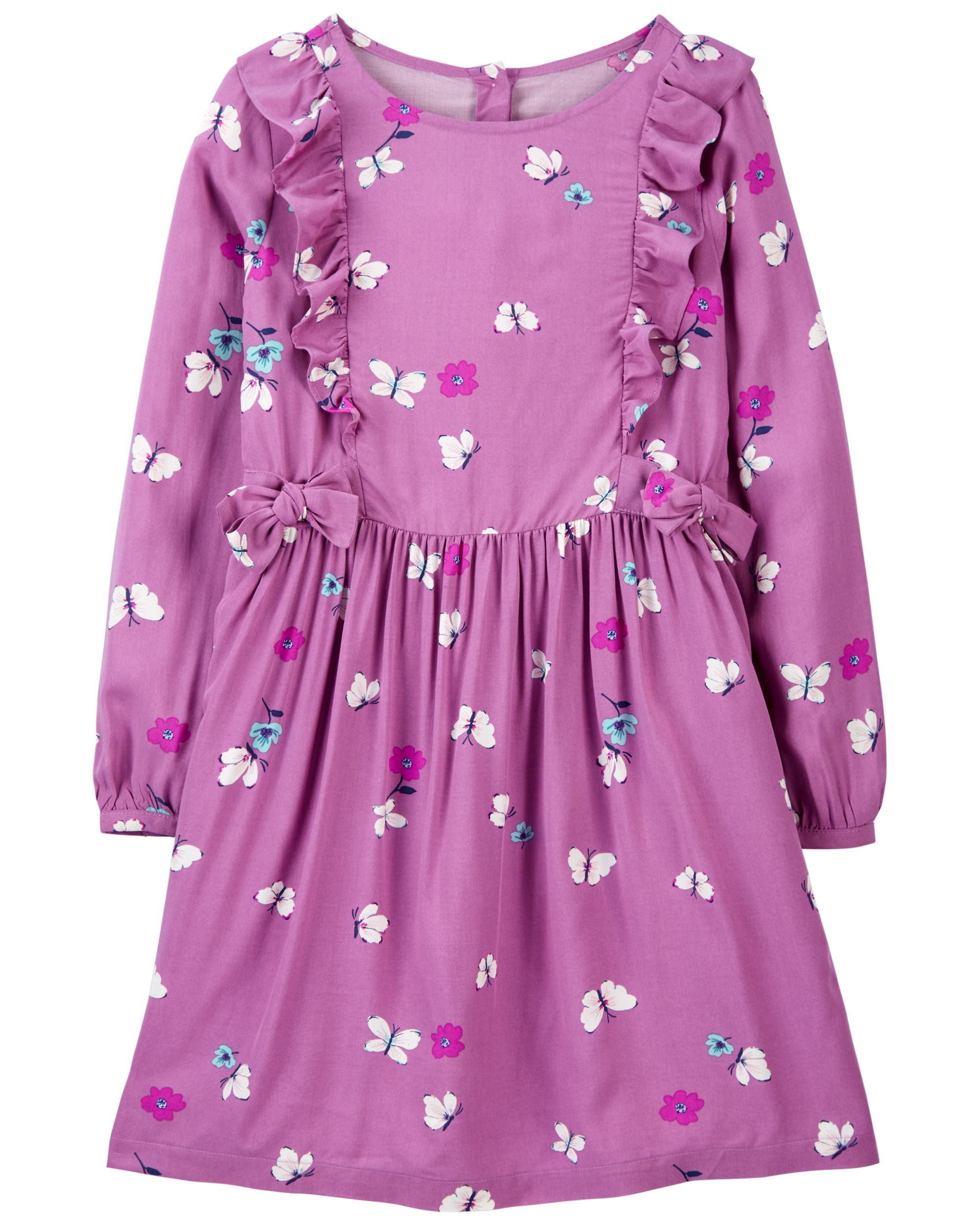 *CLEARANCE* Floral Butterfly Viscose Dress
