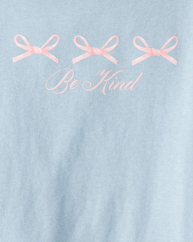 Product image 2 of Girls Bow Long-Sleeve Graphic Tee - Blue