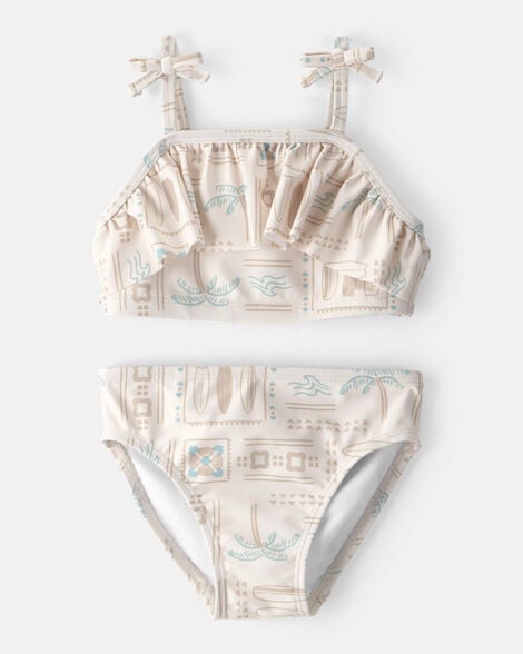 Toddler Girl 2-Piece Surf Bikini Set - Cream