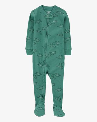 Product image 1 of Toddler 1-Piece Dinosaur Thermal Footie Pajamas