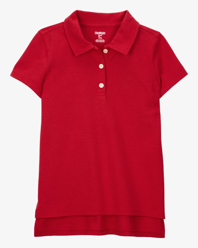 Product image 2 of Kid 2-Pack Pique Uniform Polo Shirts - Red