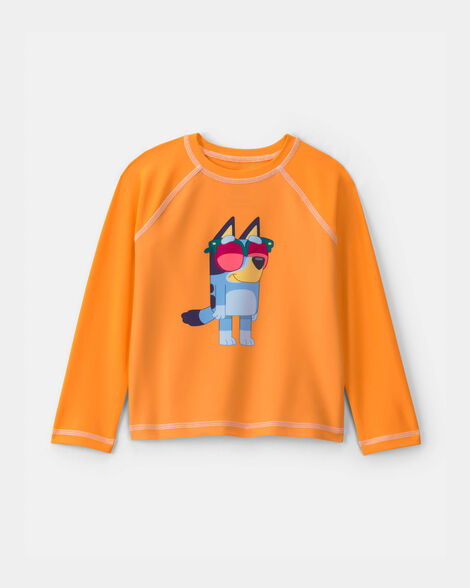 toddler boy bluey™ rashguard - orange