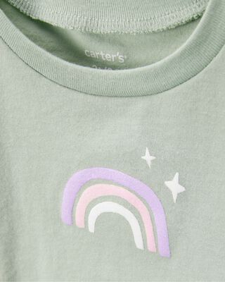 Product image 2 of Toddler Rainbow Short-Sleeve Graphic Tee - Olive