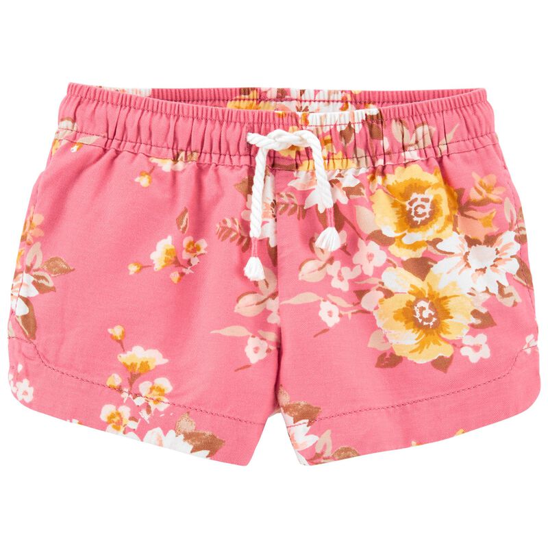 Pink Floral Baby Floral Sun Shorts
