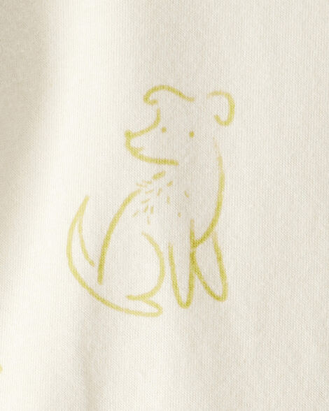 Product image 2 of Baby Boy Dog Print Cotton Long-Sleeve Fashion Bodysuit - Ivory
