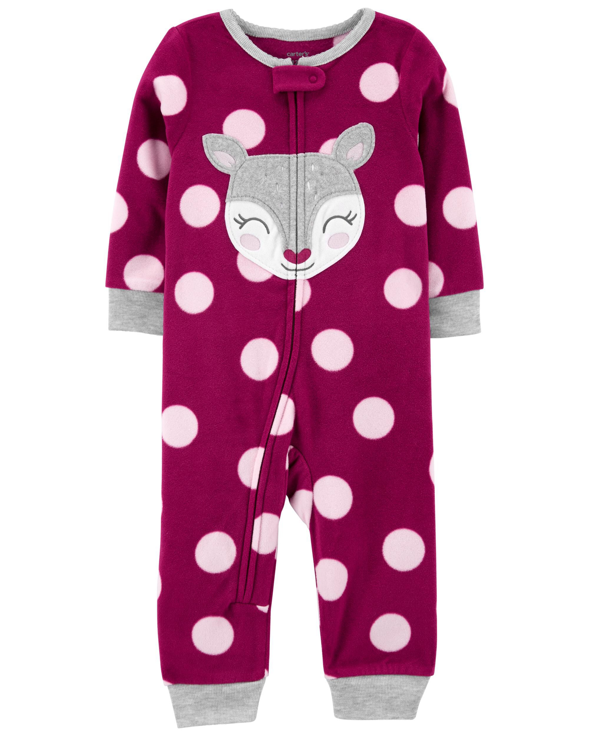 carters footless fleece pajamas