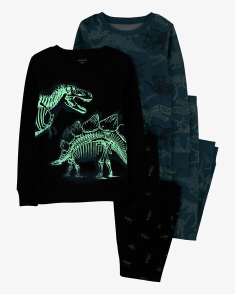  Product image 2 of Kid 4-Piece Glow Dinosaur 100% Snug Fit Cotton Pajamas