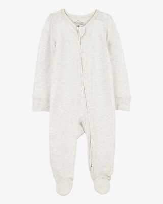 Product image 1 of Baby Solid 2-Way Zip PurelySoft Sleep & Play Pajamas - Grey