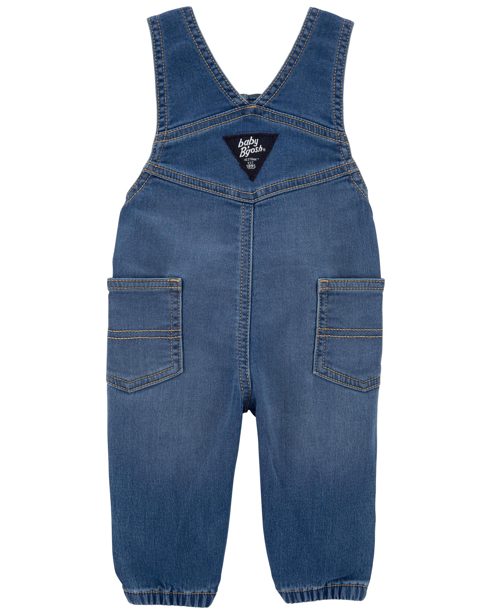 Knit denim overalls clearance
