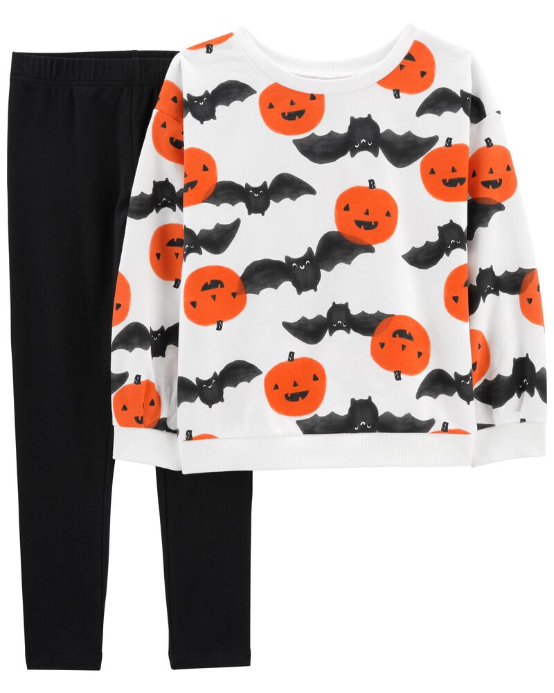 Black/White/Orange Kid 2-Piece Halloween Crew Neck & Legging Set |  carters.com