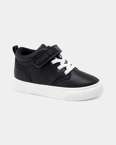 toddler boy casual sneakers - black/white