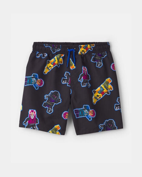 boys lego fortnite swim trunks - black
