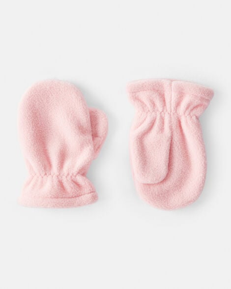 toddler girl fleece mitten - pink