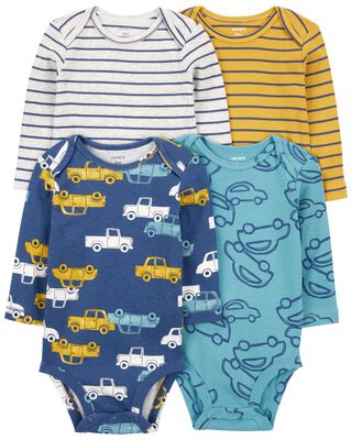 Product image 1 of Baby 4-Piece Long-Sleeve Bodysuits