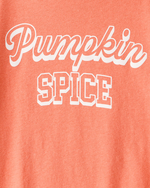 Product image 2 of Girls Pumpkin Spice Short-Sleeve Graphic Tee - Orange