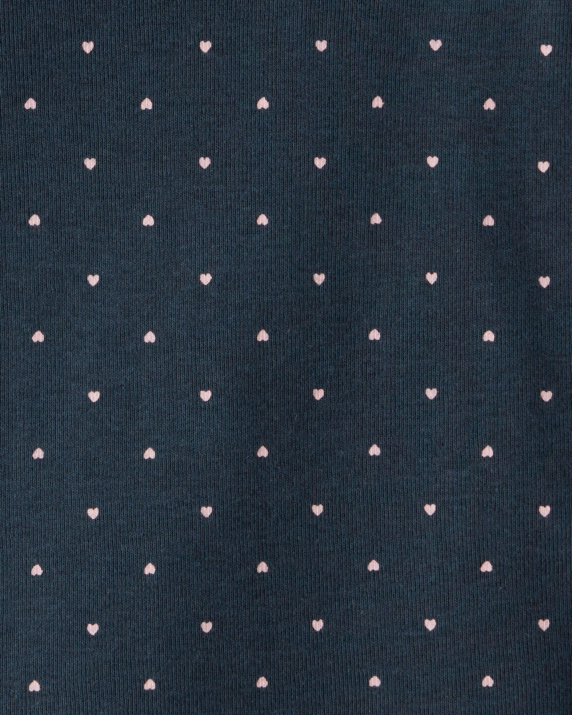 Baby Girl 4-Pack Unicorn, Heart, Star Print Long-Sleeve Multipack Bodysuits - Navy Blue/White