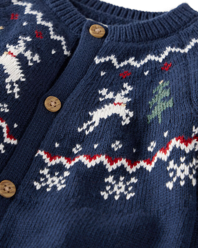 Product image 2 of Baby Organic Cotton Fair Isle Sweater Knit Jumpsuit