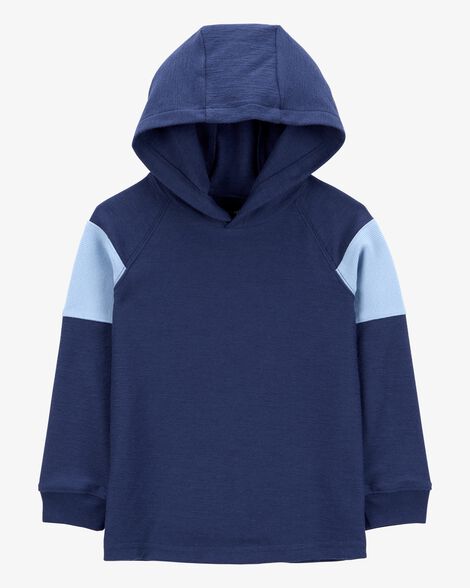 Product image 1 of Toddler Colorblock Cotton Blend Long-Sleeve Tee - Blue