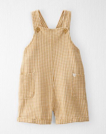 Toddler Organic Cotton Gauze Shortall in Yellow