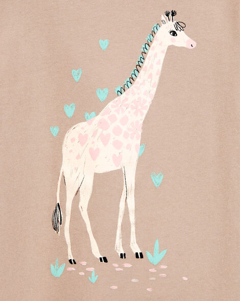 Product image 2 of Kid Giraffe Cotton Blend Graphic Tee
