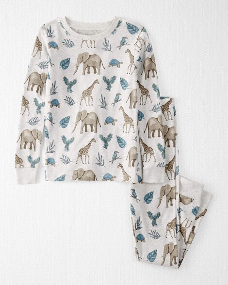  Product image 2 of Kid Safari Print Organic Cotton 2-Piece Pajamas