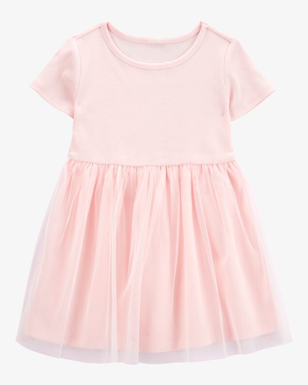Product image 1 of Toddler Solid Short-Sleeve Dress - Pink