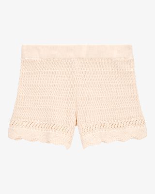 Product image 2 of Toddler Crotchet Knit Shorts - Ivory