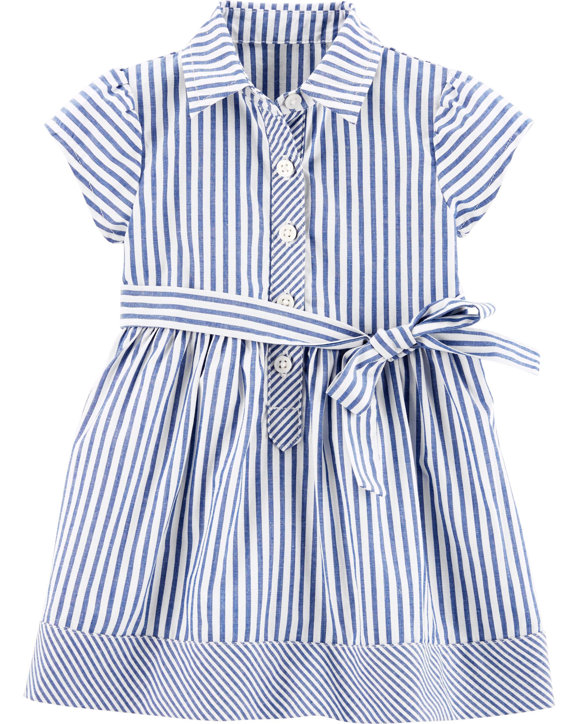 carters striped shirt dress