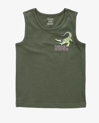 Product image 1 of Toddler Alligator Graphic Tank - Green