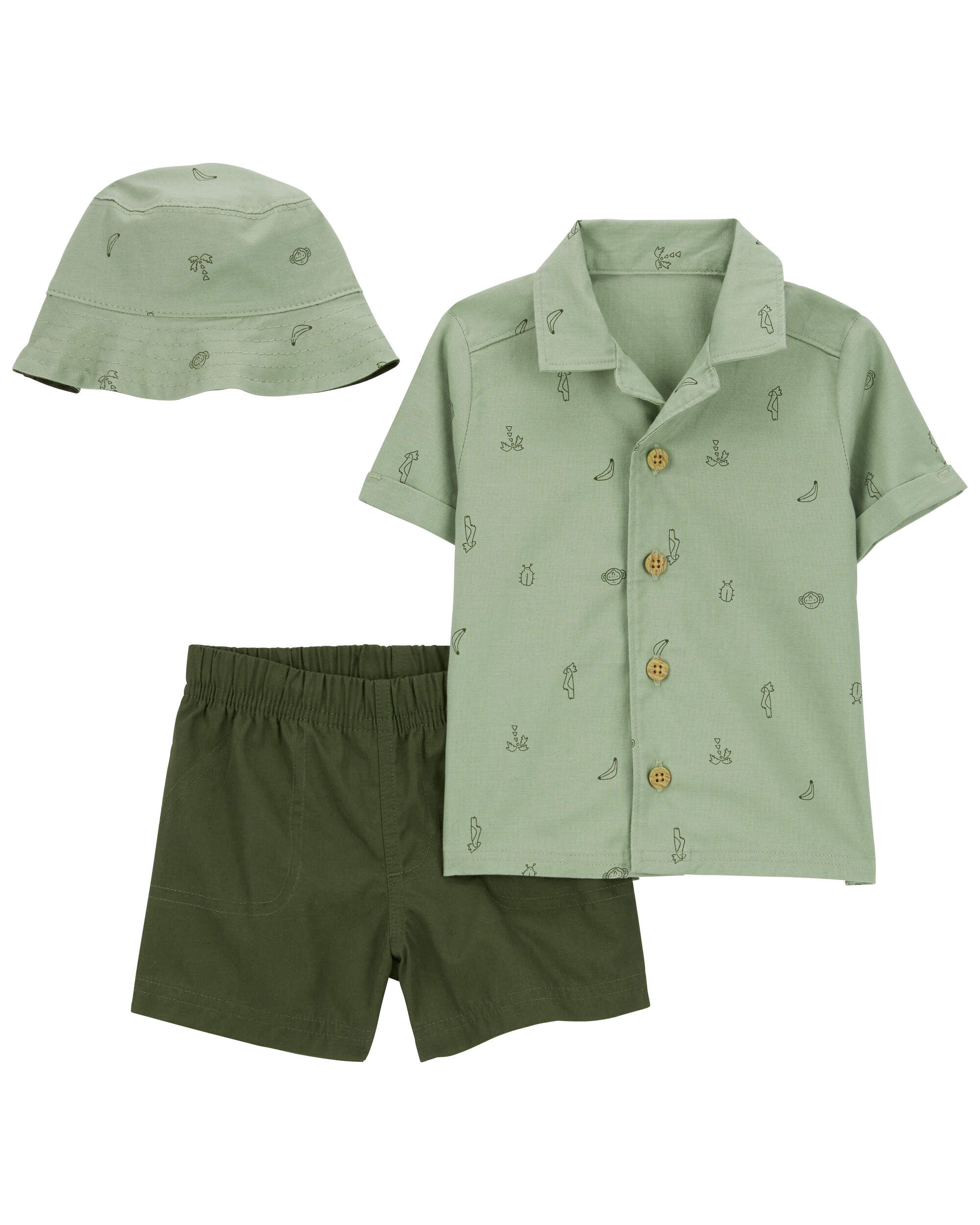 Baby 3-Piece Little Short & Hat Set - Carter's | Carter's