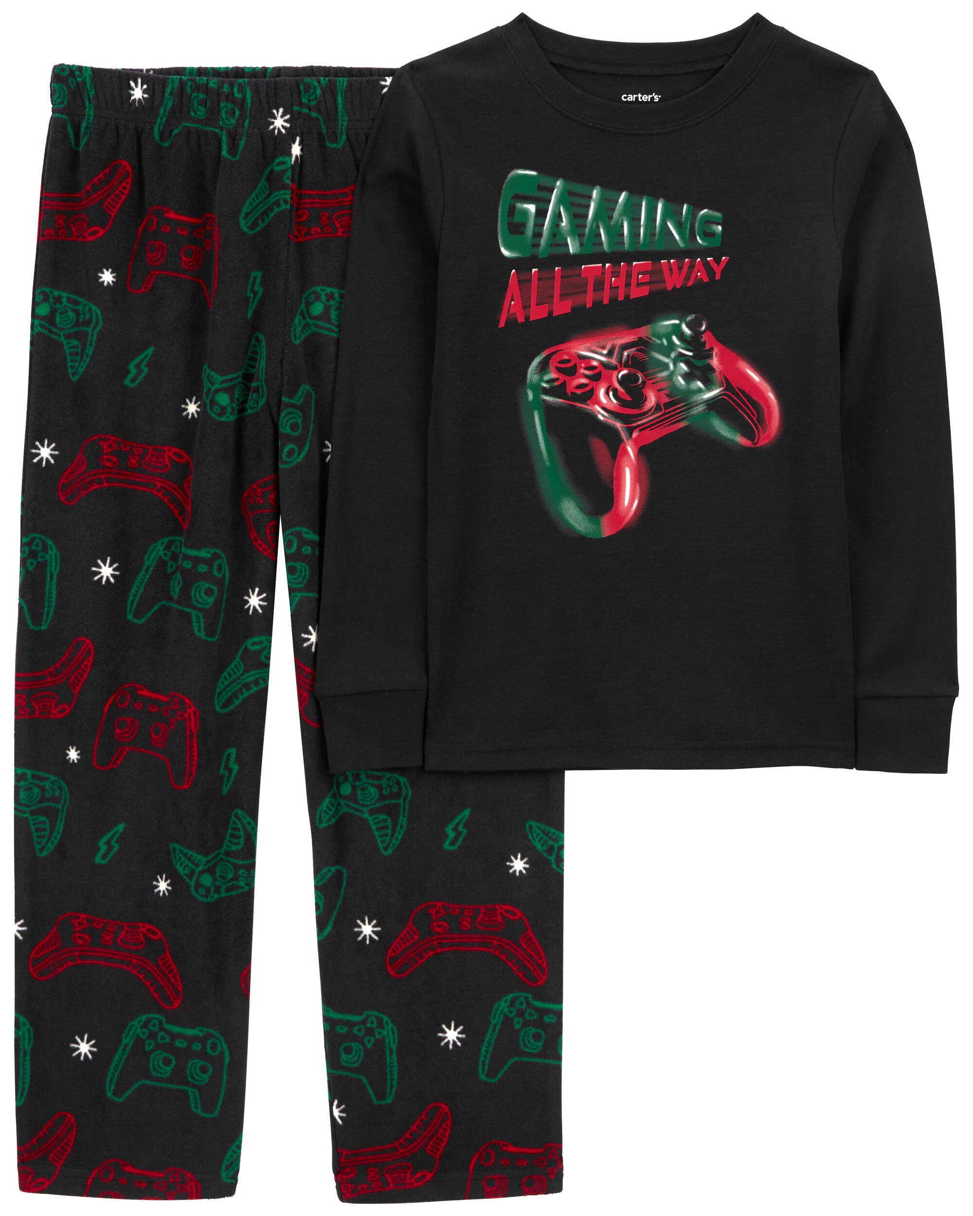 Kid Christmas Tree Pull On Fleece Pajama Pants Carter s Carter s