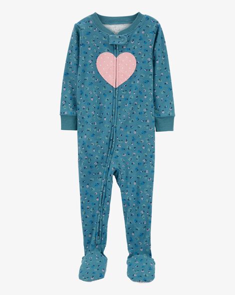  Product image 1 of Baby 1-Piece Heart 100% Snug Fit Cotton Footie Pajamas