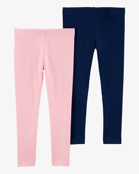 Product image 1 of Baby 2-Pack Light Pink & Navy Leggings Set