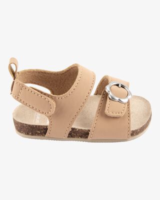 Product image 2 of Baby Floral Buckle Faux Cork Sandals - Brown