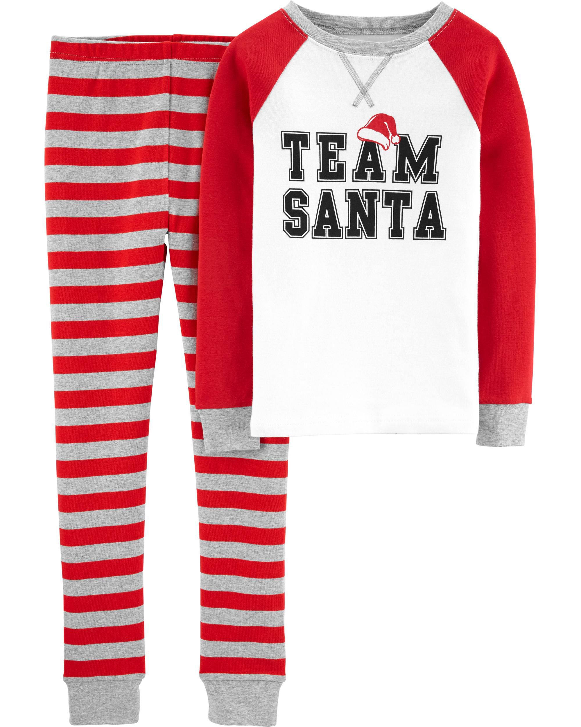Carters team santa pajamas clearance