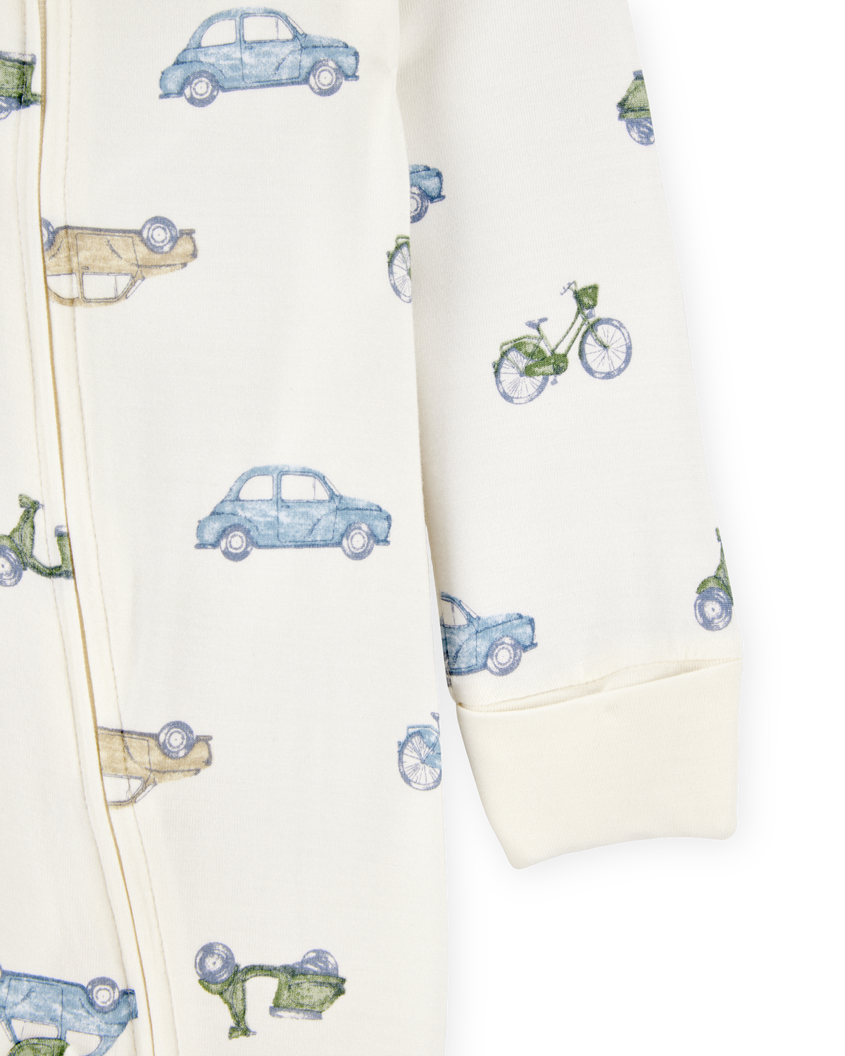 Baby Car Print 2-Way Zip PurelySoft Sleep & Play Pajamas