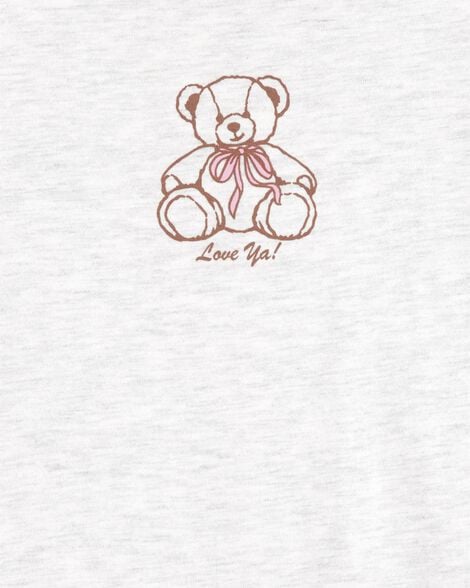 Kid Teddy Bear Short-Sleeve Graphic Tee - Grey