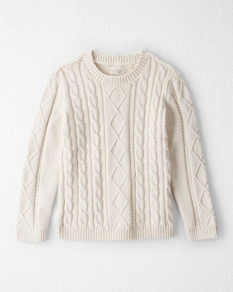 Kid Organic Cotton Cable Knit Sweater