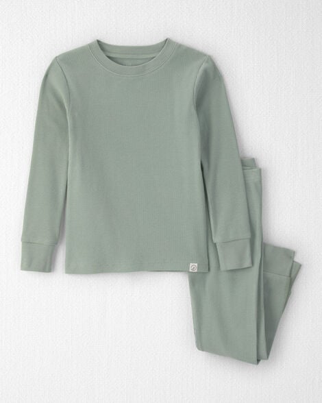 Toddler 2-Piece Organic Cotton Ribbed Pajamas