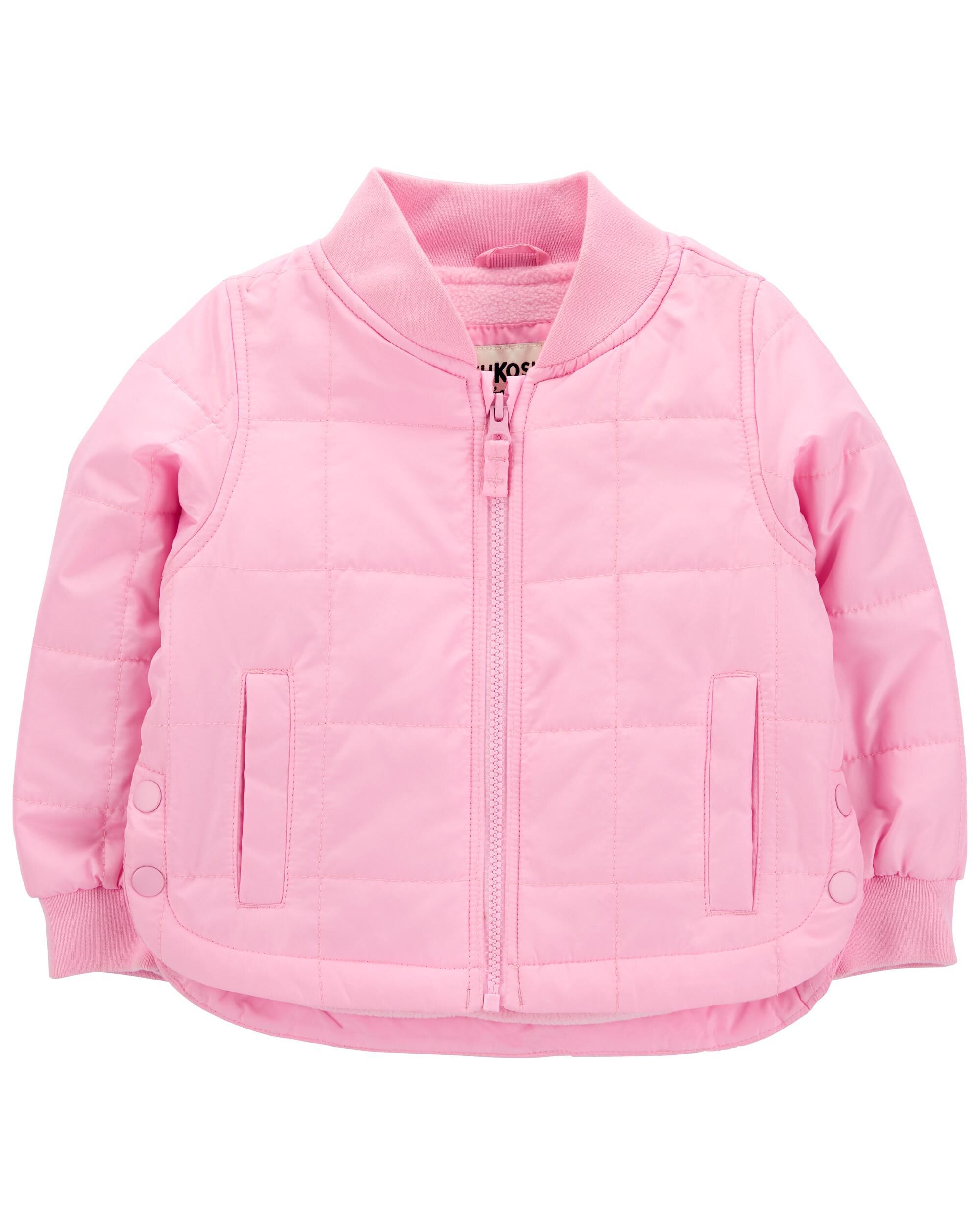 Oshkosh B gosh Baby Girls Midweight Quilted Jacket 24M Green